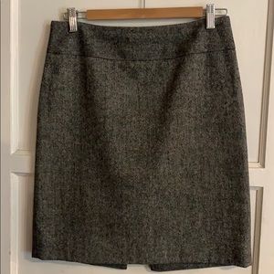 Black tan tweed mini skirt